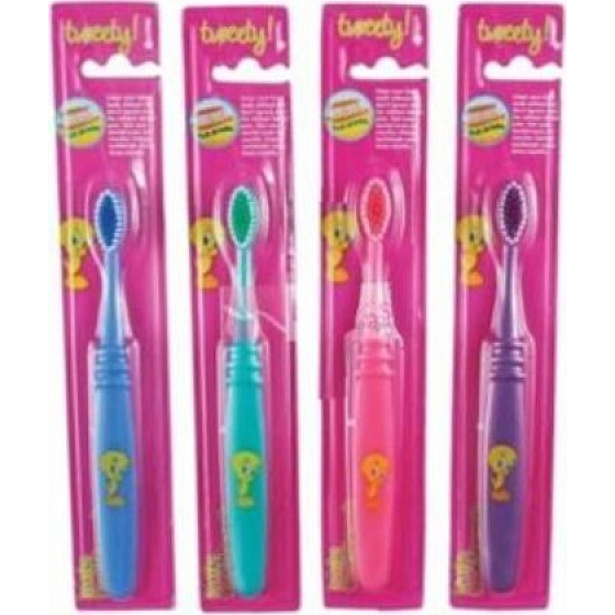 Disney Tweety soft toothbrush for children + cap, mix of colors