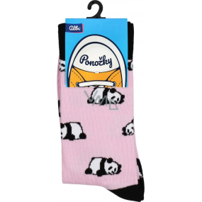 Albi Colored socks universal size Panda pink 1 pair