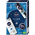 Nivea Men Zone Sensitive shower gel for body, face and hair 250 ml + Invisible Black & White Fresh antiperspirant deodorant spray 150 ml + Creme cream 30 ml, cosmetic set for men