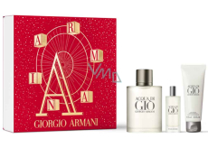 Giorgio Armani Acqua di Gio pour Homme toaletní voda 100 ml + sprchový gel 75 ml + toaletní voda 15 ml miniatura, dárková sada pro muže