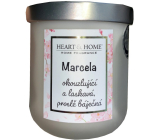 Heart & Home Fresh linen soy scented candle with the name Marcela 110 g