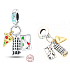 Charm Sterling silver 925 Italy Pisa, travel bracelet pendant