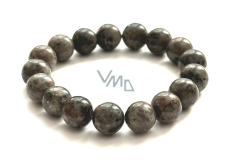 Yooperlit bracelet elastic natural stone, ball 12 mm / 16 - 17cm, stone of truth