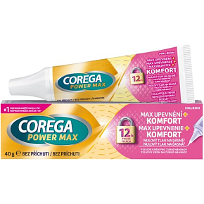 Corega Power Max Fixation + Comfort Denture Adhesive Cream 40 g