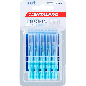 DentalPro Interdental Brush Straight 1.2 mm Blue, 10 Pieces DentalPro Interdental Brush Straight 1.2 mm Blue, 10 Pieces