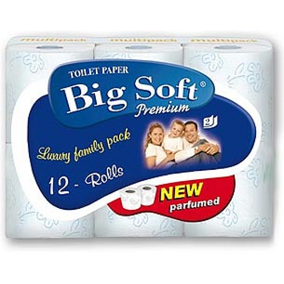 Big Soft Premium toilet paper 2 ply, 12 x 200 pieces