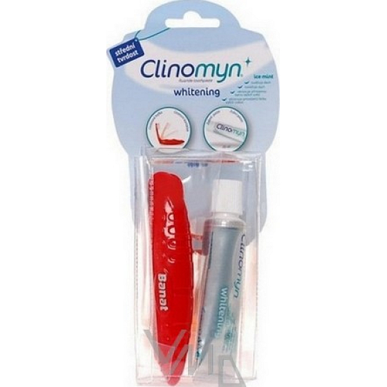 Clinomyn Whitening Ice Mint whitening toothpaste for smokers 20 ml + travel brush
