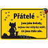 Nekupto Humorous Sign Friends are like stars 15x10 cm 1 piece
