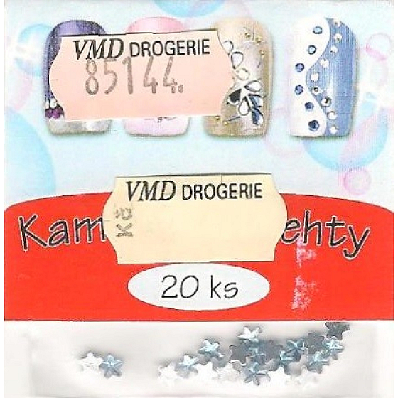 Profesional nail decorations rhinestones stars light blue 20 pieces