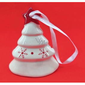 Ceramic bell with red print 9 cm