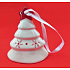 Ceramic bell with red print 9 cm