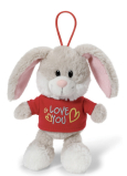 Nici Love You Rabbit in a T-shirt with a 15 cm curtain