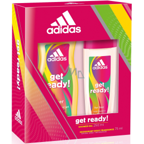 Adidas Get Ready! for Her Eau de Parfum 75 ml + 250 ml shower gel, cosmetic set