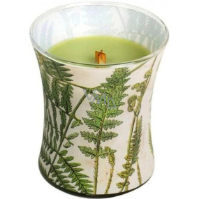 WoodWick Decal Fern - Fern scented candle with wooden wick and lid glass medium 275 g