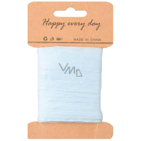 Light blue paper raffia, width 2 cm, 10 m