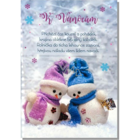 Albi Playing envelope card for Christmas Two snowmen Cover version Jingle Bell rock 15.5 x 22 cm