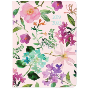 Albi Diary weekly 18 months 2019 - 2020 Hydrangea 2.5 cm x 17 cm x 1.3 cm