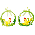 Wreath green for hanging chicken, cock 14 cm 1 piece