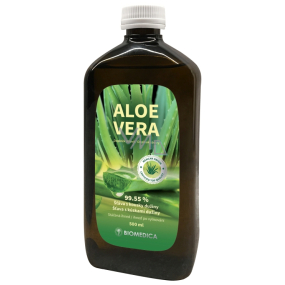 Biomedica Aloe Vera 99.55% natural juice with pieces of pulp, food supplement 500 ml