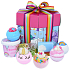 Bomb Cosmetic Unicorn sparkling ballistic 5 x 160 g + glycerin soap 2 x 100 g + butter body peeling 365 ml, cosmetic set