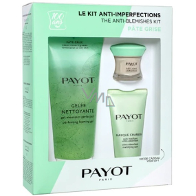 Payot Pate Grise Pate Grise Nettoyante cleansing gel 200 ml + L Original SOS care against skin imperfections 15 ml + Charbon Masque multi-active face mask 50 ml, cosmetic set set 2020