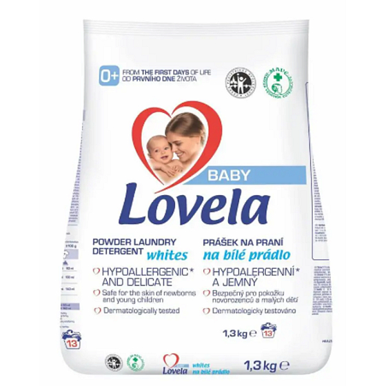 Lovela Baby White Laundry Hypoallergenic, Gentle Washing Powder 13 Loads 1.3 kg