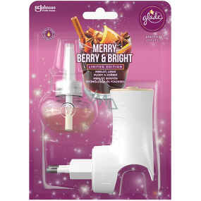 Glade Electric Scented Oil Merry Berry & Bright with the scent of merlot, berries and spices electric air freshener machine with liquid filling 20 ml