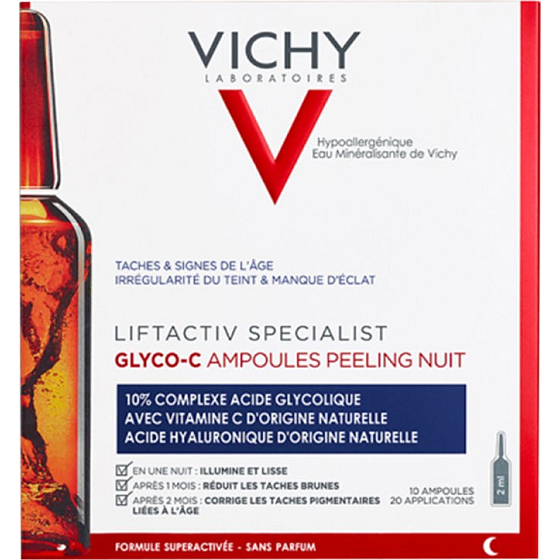 Vichy Liftactiv Specialist Glyco-C Serum for Various Types of Hyperpigmentation in Ampoules 10 x 2 ml