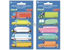 Self-adhesive car name tags 8 x 16 cm