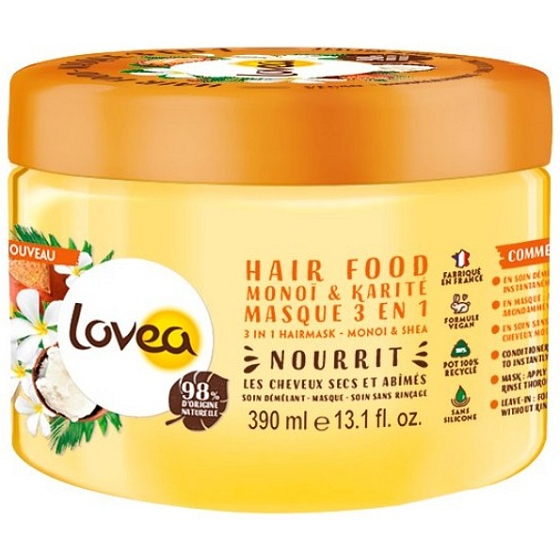 Lovea Monoi 3-in-1 mask, conditioner, and leave-in for dry and damaged hair 390 ml