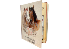 Bohemia Gifts About horses and people shower gel 250 ml + hair shampoo 250 ml, book cosmetic set