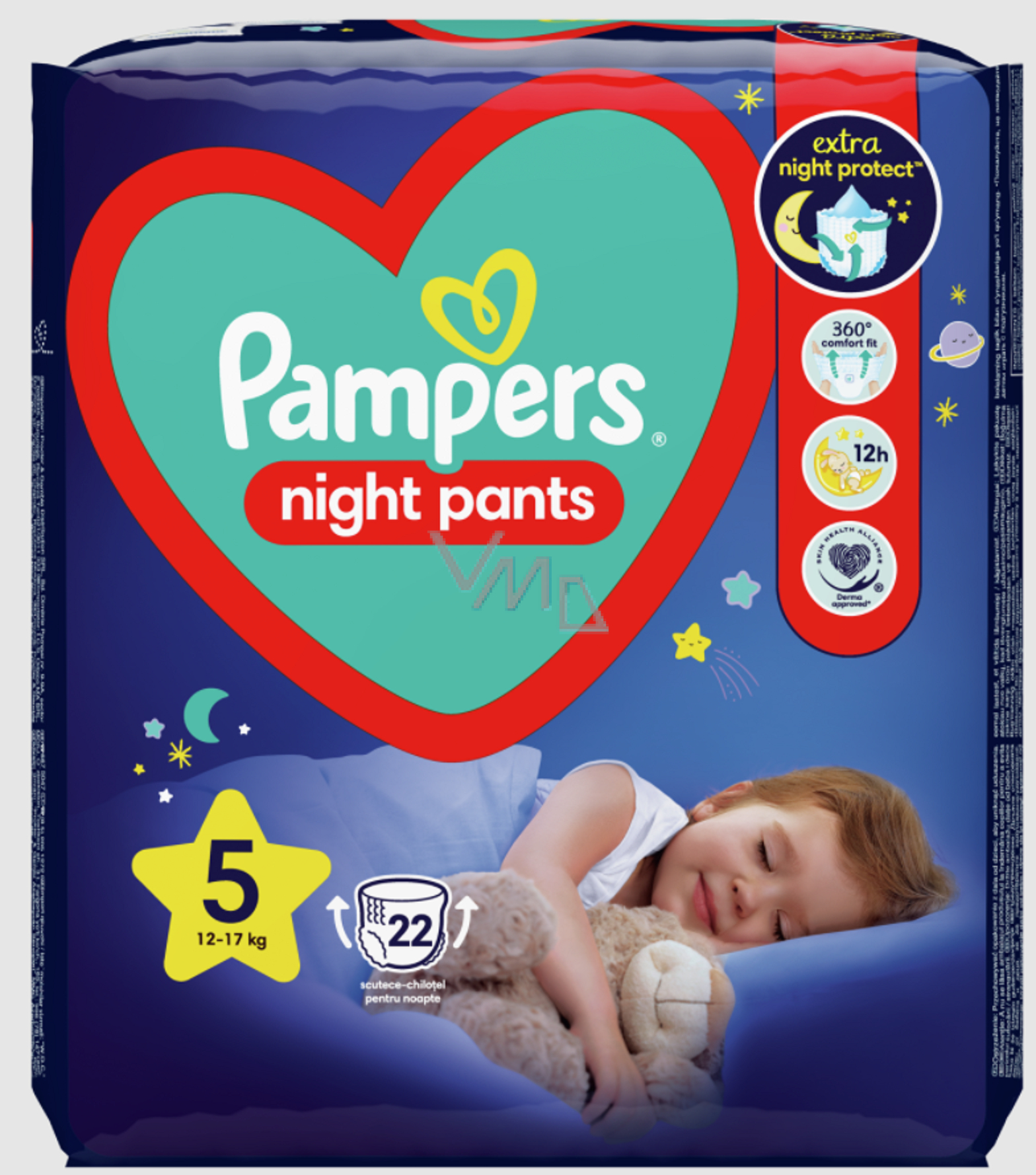 Pampers Night Pants size 5, 12 - 17 kg diaper panties 22 pcs - VMD  parfumerie - drogerie