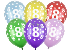 Ditipo Latex inflatable metal balloon No. 8 30 cm 1 piece different colours