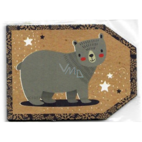 Nekupto Christmas gift cards Teddy Bear 5,5 x 7,5 cm 6 pieces