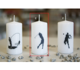 Lima Sporty Golfer candle white cylinder 50 x 100 mm 1 piece