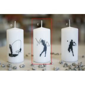 Lima Sporty Golfer candle white cylinder 50 x 100 mm 1 piece