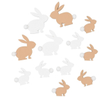 Bunnies with tail Brown, white 3 - 4 cm 12 pieces