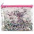 Ditipo Glitter pencil case with zipper Hearts 22 x 17 cm