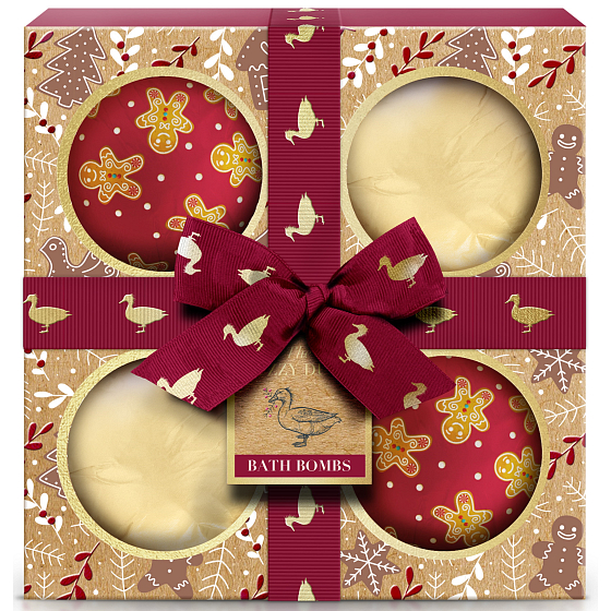 Baylis & Harding Winter Kingdom sparkling bath bomb 4 x 120 g, cosmetic set for women