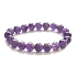 Amethyst bracelet elastic natural stone, bead 10 - 11 mm / 16 - 17 cm, AA quality, stone of kings and bishops