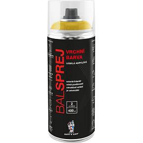 BALSPREJ top universal acrylic spray paint, RAL 1018 yellow zinc, 400 ml