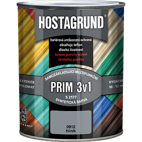 Hostagrund Prim 3v1 S2177 base and top coat for metal, 0912 aluminum, 600 ml