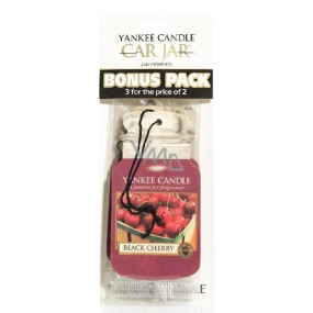 Yankee Candle Black Cherry - Ripe cherries Classic scented car tag paper 12 gx 3 pieces