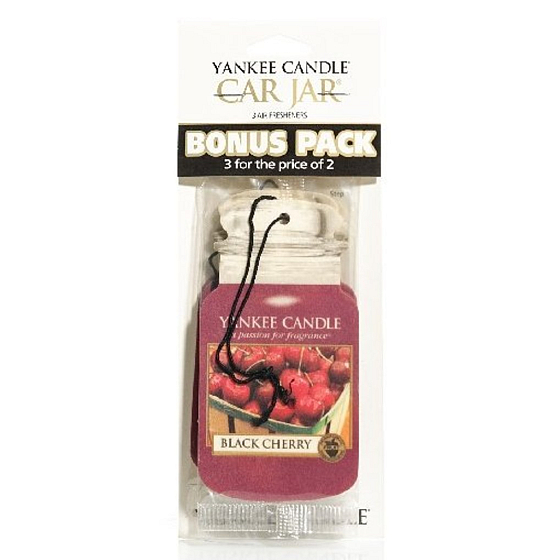 Yankee Candle Black Cherry - Ripe Cherries Classic Scented Car Air Freshener Paper 12 g x 3 pieces