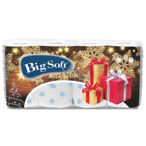 Big Soft Winter toilet paper with print 3 ply 160 pieces 8 pieces