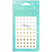 Stickers beads white, cream, copper decorative 12 x 8 cm