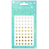 White, cream, copper decorative pearl stickers 12 x 8 cm