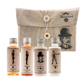Bohemia Gifts & Cosmetics Travel Pack Gentleman shower gel for men 50 ml + hair shampoo 50 ml + body lotion 50 ml + bottle for filling 50 ml, travel cosmetic set for men