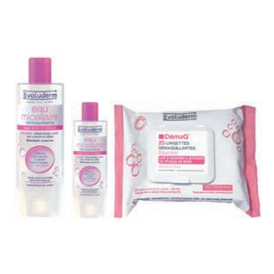 Evoluderm Micellar Cleansing Water micellar water for dry and sensitive skin 250 ml + make-up wipes 25 pieces + micellar water 100 ml cosmetic set
