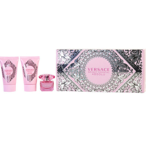 Versace Bright Crystal Absolu Eau de Parfum for Women 5 ml + Body Lotion 25 ml + Shower Gel 25 ml, Gift Set